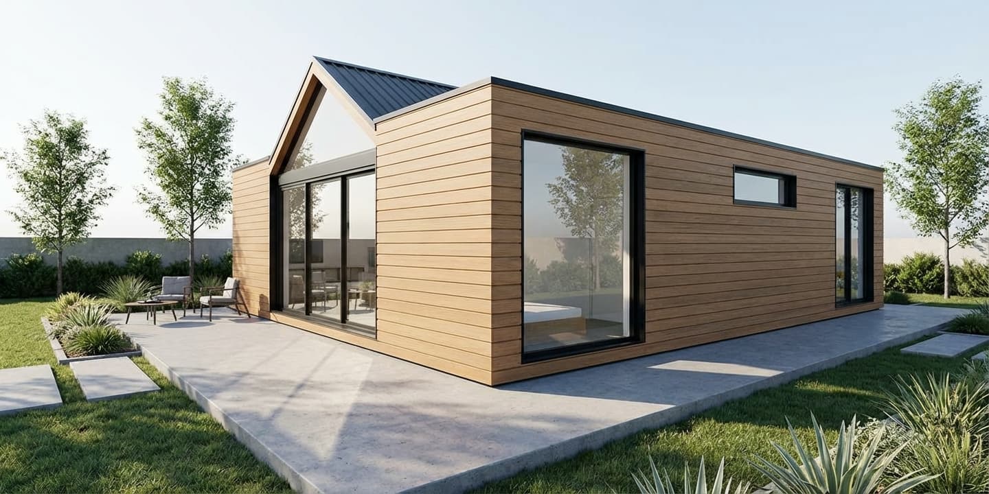 Le Pavillon — extérieur Bardage bois (vue 1)